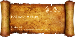 Halvax Vitus névjegykártya